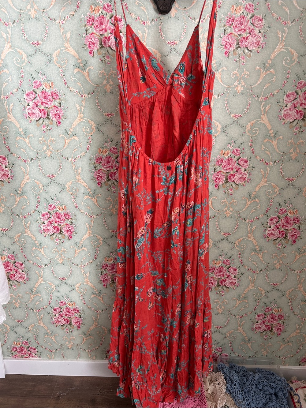 🌺🌸NWT🌸🌺 VINTAGE spaghetti strap dress DEADSTOCK Billabong fully lined Size M - Picture 3 of 7